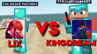 lix vs KingDream YTKingDream  Bloxdio PvP Tier Test [upl. by Meagan314]