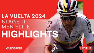 SPECTACULAR WIN 🔥  La Vuelta a España Stage 11 Highlights  Eurosport Cycling [upl. by Cavit]