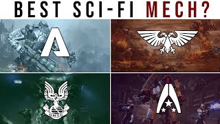 Which scifi MECH  TITAN is best  Factions Compared Halo WH40k Titanfall and Mass Effect [upl. by Lletram947]