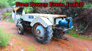 How I Modified a Tractor to Power My Home and Workshop Fueled by Free waste cooking oil [upl. by Ennaeirb]