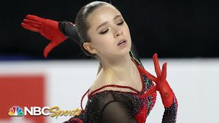 Russian 15 year old Valieva WINS GOLD in stunning Grand Prix debut  NBC Sports [upl. by Sukcirdor]