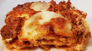 lasagne à la bolognaise recette facile de lasagne sans béchamel [upl. by Nylirad518]