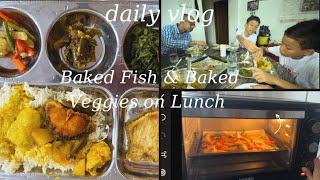 Baked fish amp veggies on OTG daily vlog [upl. by Gilbertine]