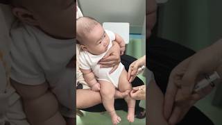 Baby vaccines action at hospital 🏥 and funny 😂 baby love cute family babygirl happy funny [upl. by Yeleek556]