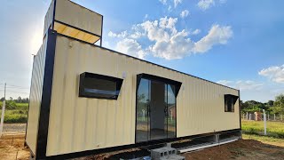 Casa Container 30m2 entregue em Elias FaustoSP  Azul Containers [upl. by Airamalegna803]