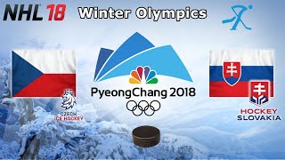 Winter Olympics 2018  Czechia vs Slovakia  Semifinal  NHL 18 [upl. by Isadora]