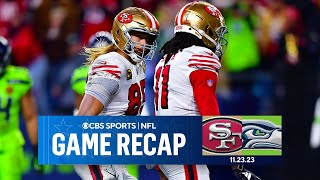 49ers defense stitles Seahawks in division battle  Game Recap  CBS Sports [upl. by Gnen]