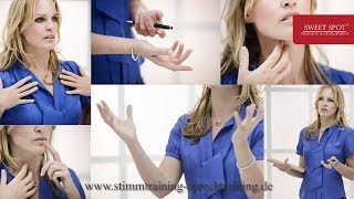 Stimmtraining und Sprechtraining  Beispiel aus dem Stimmtraining quotWirkung der Stimmequot [upl. by Annahahs85]