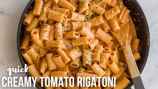 Creamy Tomato Rigatoni Pasta  ready in 25 minutes  The Recipe Rebel [upl. by Pembroke]