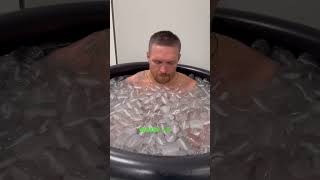 Oleksandr Usyk shows off crazy Tyson Fury prep with ice bath 🥶 [upl. by Lyram210]