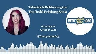 Tahmineh Dehbozorgi on The Todd Feinburg Show Harvard Students Do Not Condemn Hamas Terrorists [upl. by Norbert]