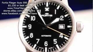 Fortis Flieger Automatic 59510461 200M Tritium Dial Bead Blasted [upl. by Jac]