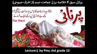 Kahani Par nani Musanif Ashraf Saboohi Reading Afsana Nigar Drama Urdu Lecture 5 Grade 10 [upl. by Muna999]