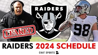 Las Vegas Raiders 2024 Schedule Opponents amp Instant Analysis  NFL Schedule Release [upl. by Wenda]