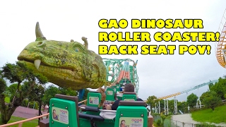 Gao Dinosaur Roller Coaster Back Seat POV Mitsui Greenland Japan [upl. by Peednas]