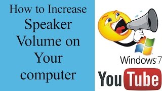 How to increase speaker volume windows 7 in your PC [upl. by Arimay726]