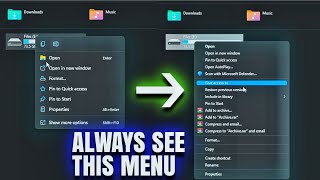 How to always see the old rightclick menu in Windows 11 [upl. by Hattie]