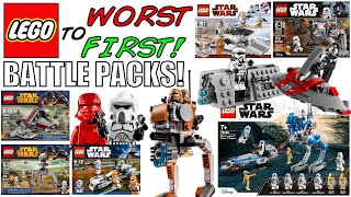 LEGO Worst To First  ALL LEGO Star Wars BATTLE PACKS UPDATED [upl. by Ytsim823]