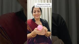 Menstrual cup 🍶 3 easy methods to foldmensturalcup mensturationawareness doctor drdivyat [upl. by Annaya]