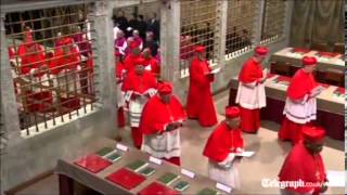 Cardinals begin voting for new Pope [upl. by Notsle]