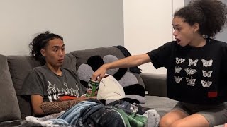 PRINGLES PRANK ON GIRLFRIEND  GONE WRONG [upl. by Haelam]