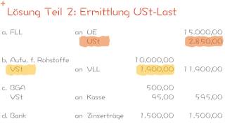 Umsatzsteuer Aufgabe 1  Umsatzsteuer Zahllast [upl. by Malka]