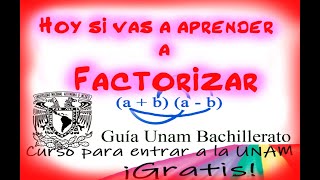 Factorización de binomios  Operaciones con potencias  Curso de ingreso a la prepa UNAM [upl. by Eintirb]