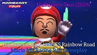 Big Reverse Race in SNES Rainbow Road Mario Mii Racing Suit Gameplay  Mario Kart Tour [upl. by Scott]