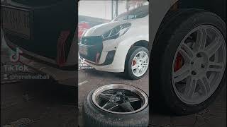 Daihatsu Sirion Modifikasi Velg Putih sirion velgbali hsrwheel rpf denpasar bali fyp [upl. by Grimbal945]