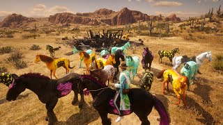 RDR 2  The Best Horse Tamer Arthur Morgan  Tames New Updated Appaloosa Arabian and Mustang Horses [upl. by Inihor]