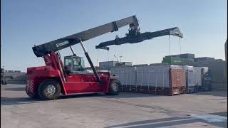 Reach Stacker For Kalmar Dru 450 New model saudi arabia Dammam Al saif Terminal [upl. by Aicat]