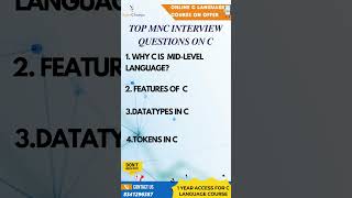 Top C Interview Questions part1  XpertChamps Insights skillstruct [upl. by Eliathan]