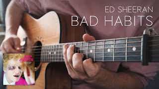 Ed Sheeran  Bad Habits  Fingerstyle Guitar [upl. by Jezabella]