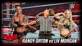 Randy Orton vs Liv Morgan  WWE 2K24 Raw  27 Aug 2024 [upl. by Ahsinik]