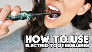 How To Use An Electric Toothbrush Correctly [upl. by Alfonse]