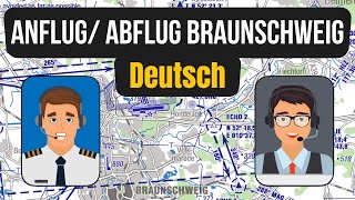 VFR Sprechfunk Braunschweig EDVE auf Deutsch BZF 2 [upl. by Lanos]