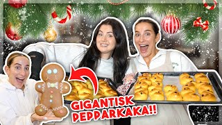 DEKORERAR GIGANTISK PEPPARKAKA OCH JULBAK MED SANDRA 🎅🏼  VLOGMAS 2 [upl. by Trovillion]