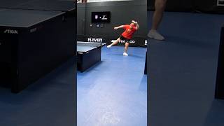 Craziest forehand weve ever seen 😱🔥 shorts tabletennis [upl. by Atiluj]