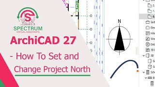 ArchiCAD 27  How To Set Or Change Project North In ArchiCAD 27 Tutorial For Beginners archicad27 [upl. by Yboc561]