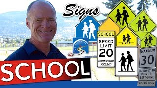 School Signs and Zones  Read and Interpret to Pass Your Drivers Test [upl. by Ojibbob]