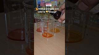 Methyl Orange Indicator in Acid and Base  Methyl Orange with HCL and NaOH shorts [upl. by Haissem883]