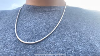 2mm snake chain by Luke Zion jewelry review [upl. by Sordnaxela]