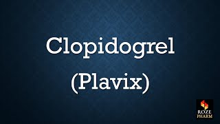 Clopidogrel pronunciation How to say plavix [upl. by Dougall353]