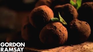 Handmade Mint Chocolate Truffles Part 1  Gordon Ramsay [upl. by Neelyak]