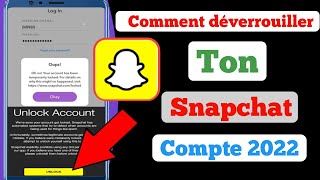 Comment débloquer votre compte Snapchat 2022  déverrouiller définitivement le compte Snapchat [upl. by Wein]