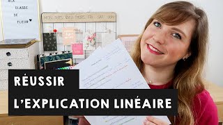 REUSSIR LEXPLICATION LINEAIRE  explications et conseils [upl. by Fionna]