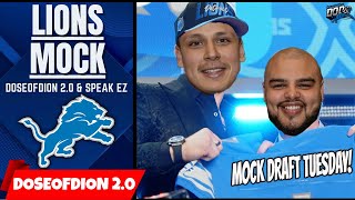 Lions Mock Draft 7 Round w Speak EZ [upl. by Hump]