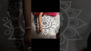 Round alpona design  Alpona design for beginners  easy Diwali Rangoli  Latest alpona design [upl. by Saidnac]