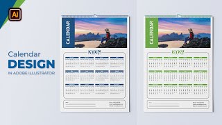 Create a stunning calendar design in Adobe Illustrator [upl. by Martica]