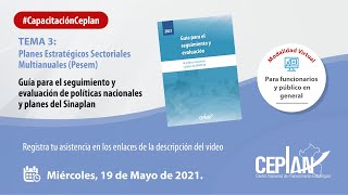 Tema 3 Planes Estratégicos Sectoriales Multianuales Pesem 📘Guía para el seguimiento y evaluación [upl. by Corin]